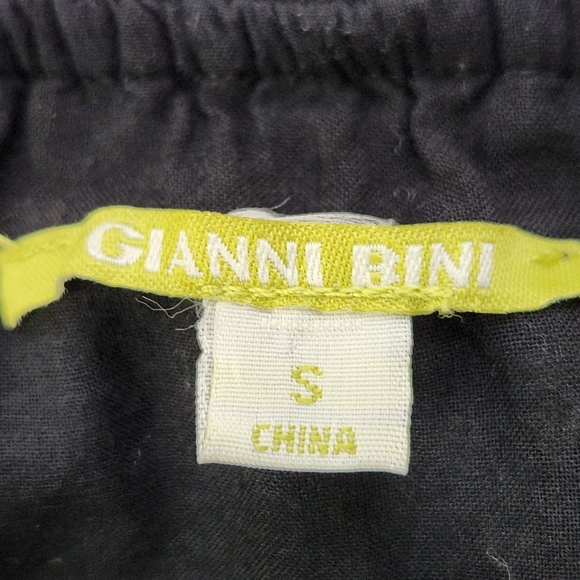 wms gianni bini tiered ruffled embroidered lacey cropped top sz s feminine boho - Picture 12 of 12